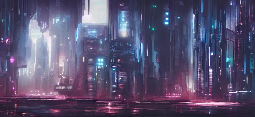 Image similar to beautiful masterpiece painting of a futuristic city under the sea, cyberpunk, digital art 8k,