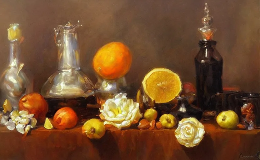 Image similar to Alchemy amazing still life composition. By Konstantin Razumov, chiaroscuro, highly detailded