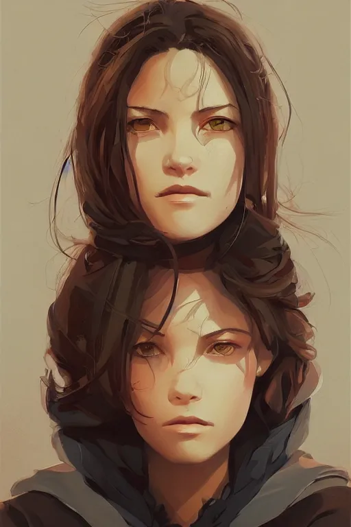 Prompt: A beautiful photorealistic painting of woman in the style by Shepard Fairey Studio Ghibli and Greg Rutkowski, Very detailed realistic faces. Trending on artstation