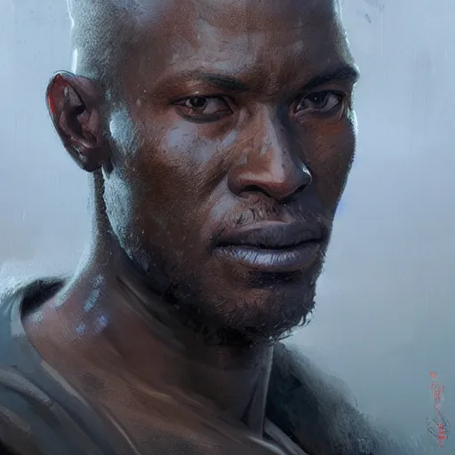 Prompt: A portrait of an african man, star wars art, art by greg rutkowski, matte painting, trending on artstation