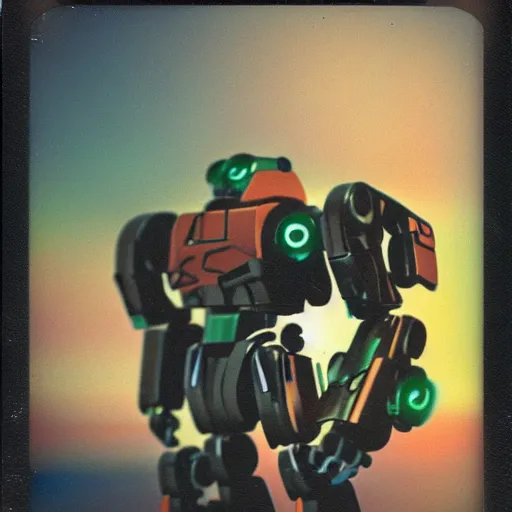 Prompt: polaroid photo of bionicle