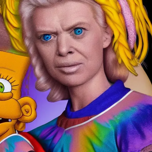 Image similar to stunning award winning hyperrealistic hdr 8 k highly detailed portrait photo of lisa simpson as a real human