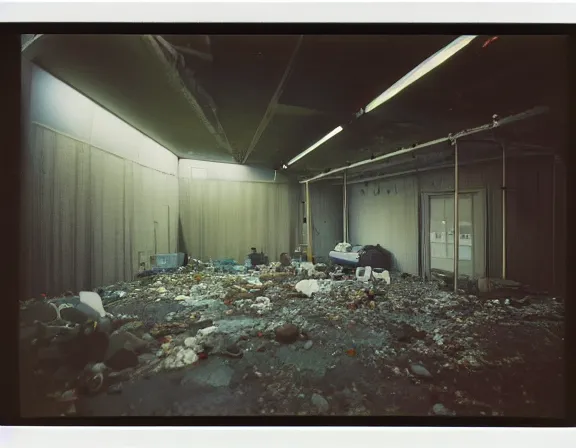 Image similar to kodak portra 4 0 0, wetplate, 8 k, shot of a highly detailed helium medium size room with figure film still 1 9 9 2 industrial chaos terror