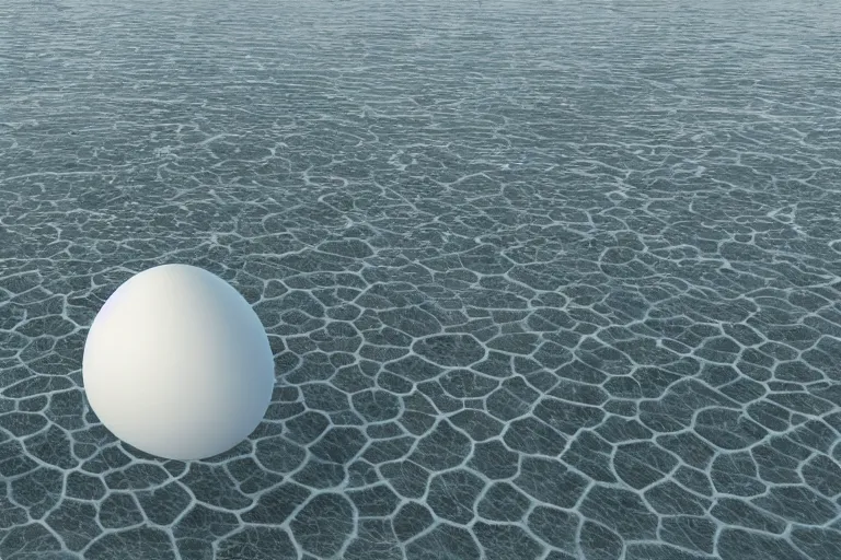 Image similar to a biological cell building composed of many white spherical egg shaped spaces arranged up and down. on the calm lake, people's perspective, future, interior wood, marble, award winning, highly detailed 4 k art, dusk, unreal engine highly rendered, global illumination, radial light, internal environment by kazuyo sejima