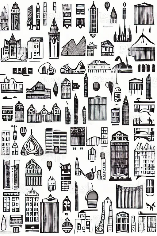 Image similar to minimalist boho style art of frankfurt, illustration, vector art