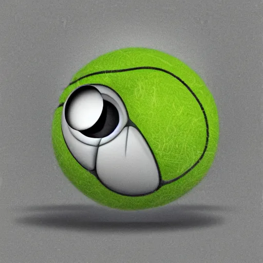 Image similar to photorealistic award winning photography tennis ball monster