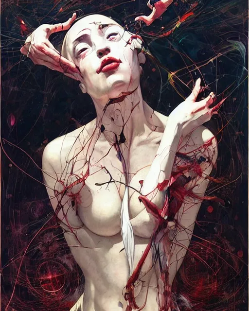 Image similar to human reason can excuse any evil ; that is why it's so important that we don't rely on it. in the style of adrian ghenie, esao andrews, jenny saville, edward hopper, surrealism, dark art by james jean, takato yamamoto