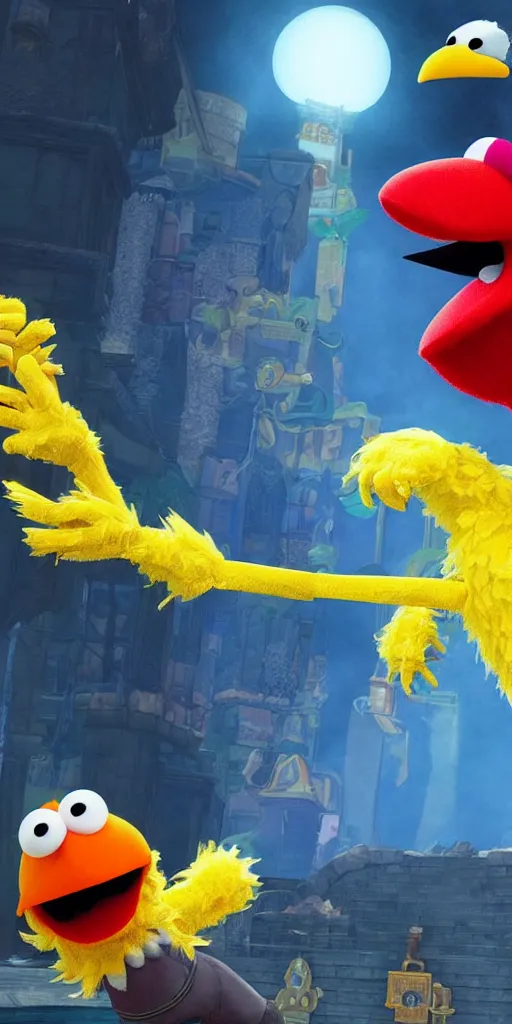 Image similar to “Big Bird from Sesame Street joins Super Smash Bros Ultimate roster as a playable fighter!”