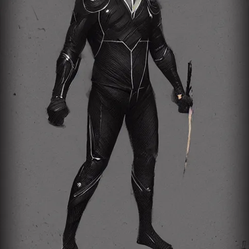 Prompt: a hero named rope man, his suit is black and blue and he has a bat like wing suit under it, mystic, concept art, artstation, greg rutkowski, reference sheet