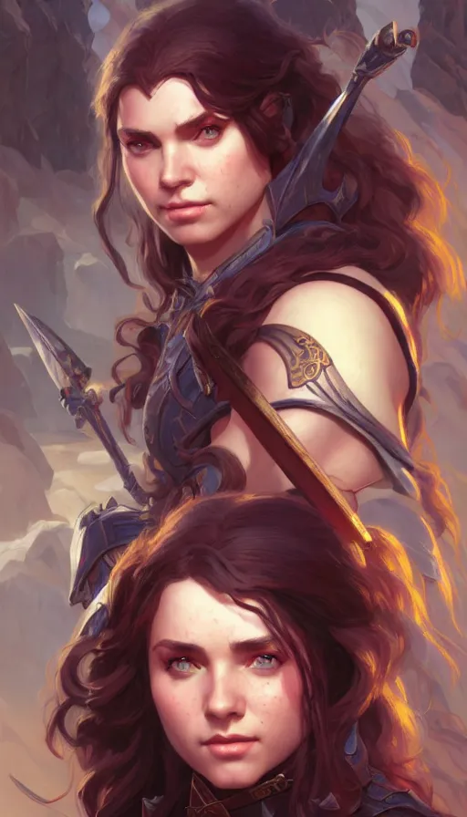 Prompt: girls, warhammer, lord of the rings, sweaty, perfect faces, pixel art, highly detailed, artstation, concept art, smooth, unreal engine 5, 8 k, art by artgerm and greg rutkowski and alphonse mucha