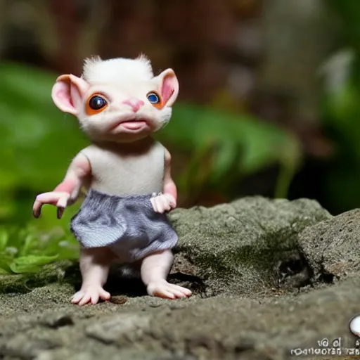 Image similar to gollum as a calico critters