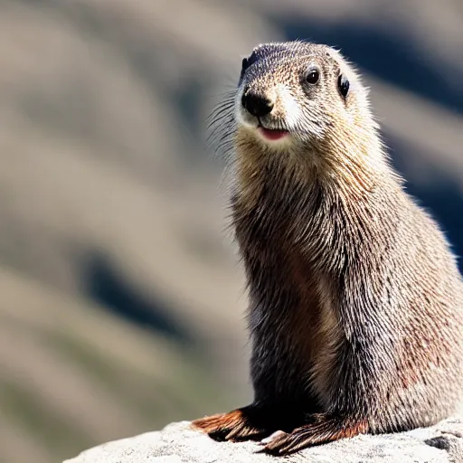 Prompt: a cute marmot in a tuxedo