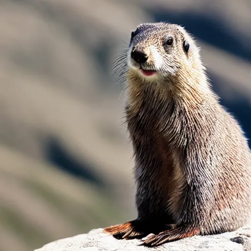 Image similar to a cute marmot in a tuxedo