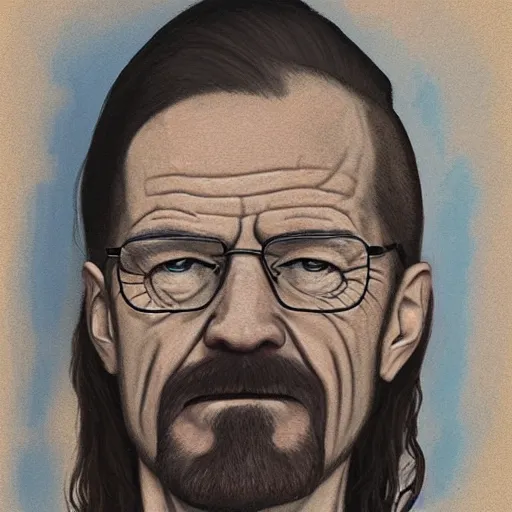 Prompt: portrait of walter white as a woman