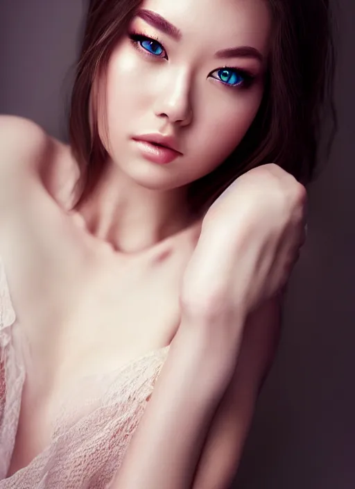 Image similar to a gorgeous female photo, professionally retouched, stacked focus, soft lighting, realistic, smooth face, full body shot, torso, dress, perfect eyes, wide angle, sharp focus on eyes, 8 k, high definition, insanely detailed, intricate, elegant, artgerm and jason chan and mark litvokin