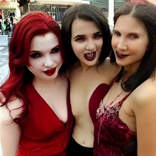 Prompt: 🧛♀ 👩❤💋👩