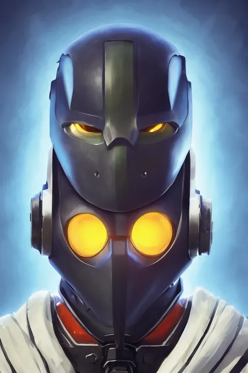 Image similar to epic mask helmet robot ninja portrait stylized as fornite style game design fanart by concept artist gervasio canda, behance hd by jesper ejsing, by rhads, makoto shinkai and lois van baarle, ilya kuvshinov, rossdraws global illumination radiating a glowing aura global illumination ray tracing hdr render in unreal engine 5