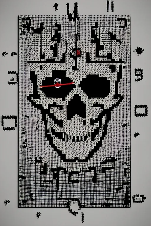 Image similar to scary skull clocks, animated in 8 bit 9 0's