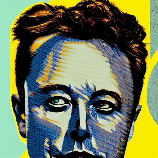 Prompt: portrait of elon musk in the style of itou junji