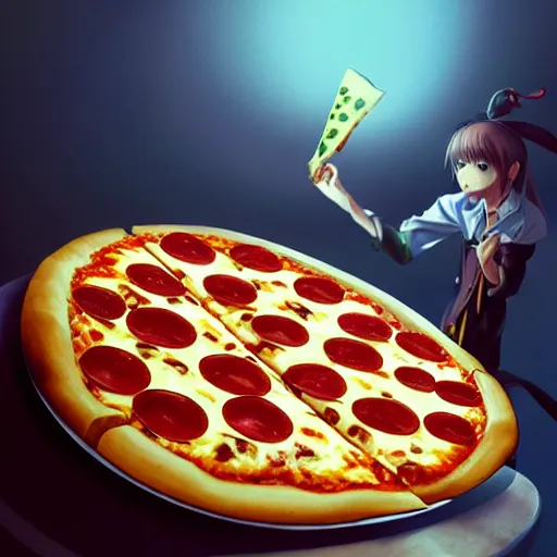 Undyne from undertale making pizza anime by Artimator