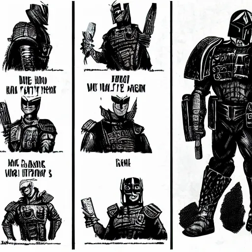 Image similar to Judge Dredd as a fantasy character