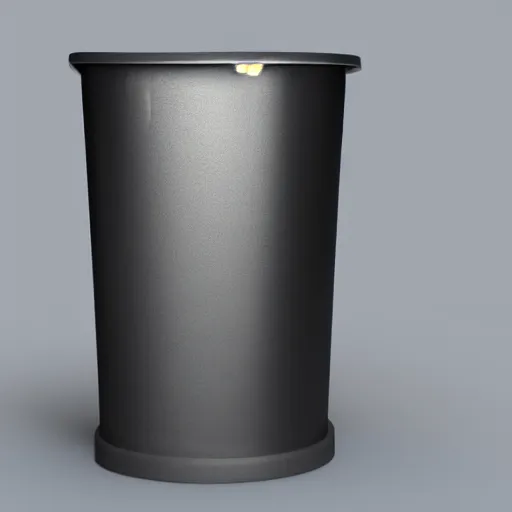 Prompt: futuristic trash can, 3d render, octane, ray tracing,ultra high detail, photorealistic