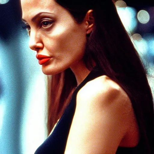 Image similar to 2 0 years old, angelina jolie in hackers 1 9 9 5