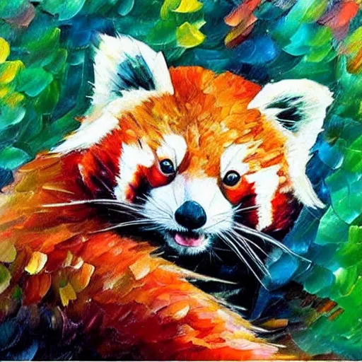Prompt: “red panda, style of Leonid afremov”
