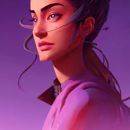 Image similar to profile portrait, maya ali mage, gloomhaven, dynamic lighting, gaudy colors, octane render aesthetic, matte painting concept art, official fanart behance hd artstation by jesper ejsing, by rhads and makoto shinkai and lois van baarle and ilya kuvshinov and rossdraws