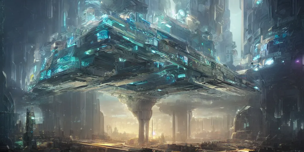 Image similar to Vision of a future city made of Crystal structures by Jordan Grimmer. Geoffroy Thoorens.