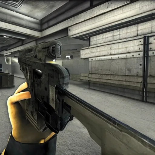 Image similar to Metrocop from Half-Life 1, armed with a USP pistol