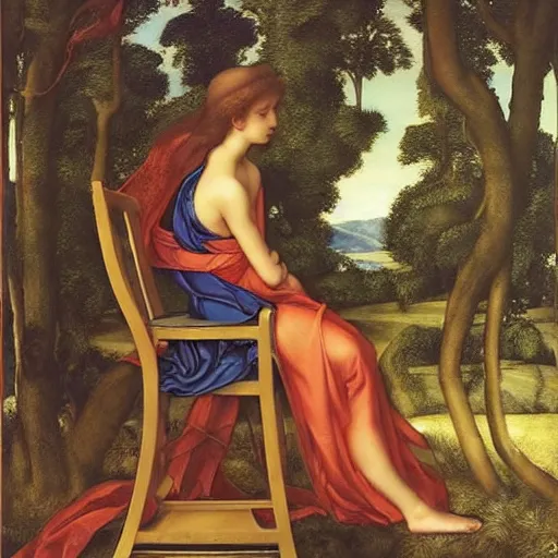 Image similar to beautiful by evelyn de morgan, by raphael, by david wiesner electric yellow. a land art of a metal chair with a seatbelt attached to it. the chair is placed in the center of a room & the seatbelt is used to strap a person into the chair. the person is then unable to move & at the mercy of the chair.