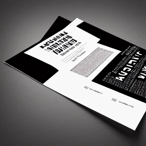 Image similar to square shaped contemporary flyer design for a freelance graphic designer, layout design, black and white colour palette, industrial punk, IP, template layout