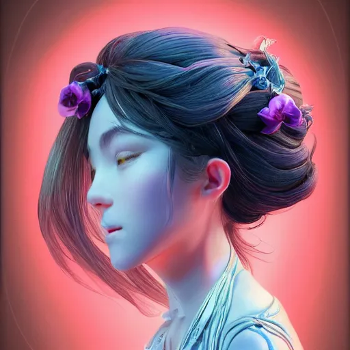 Image similar to the portrait of a blueberry that resembles an absurdly beautiful, graceful, elegant, sophisticated gravure idol, an ultrafine hyperdetailed illustration by kim jung gi, irakli nadar, intricate linework, bright colors, octopath traveler, final fantasy, unreal engine 5 highly rendered, global illumination, radiant light, detailed and intricate environment