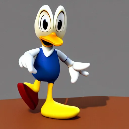 Prompt: ducktales donald duck, realistic, 3 d render, octane, toy