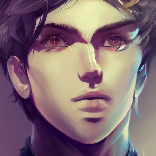 Prompt: detailed beautiful male character art of a protagonist, depth of field, on artists amino, deviantart submission by sakimichan patreon, wlop, weibo high quality art on artstation