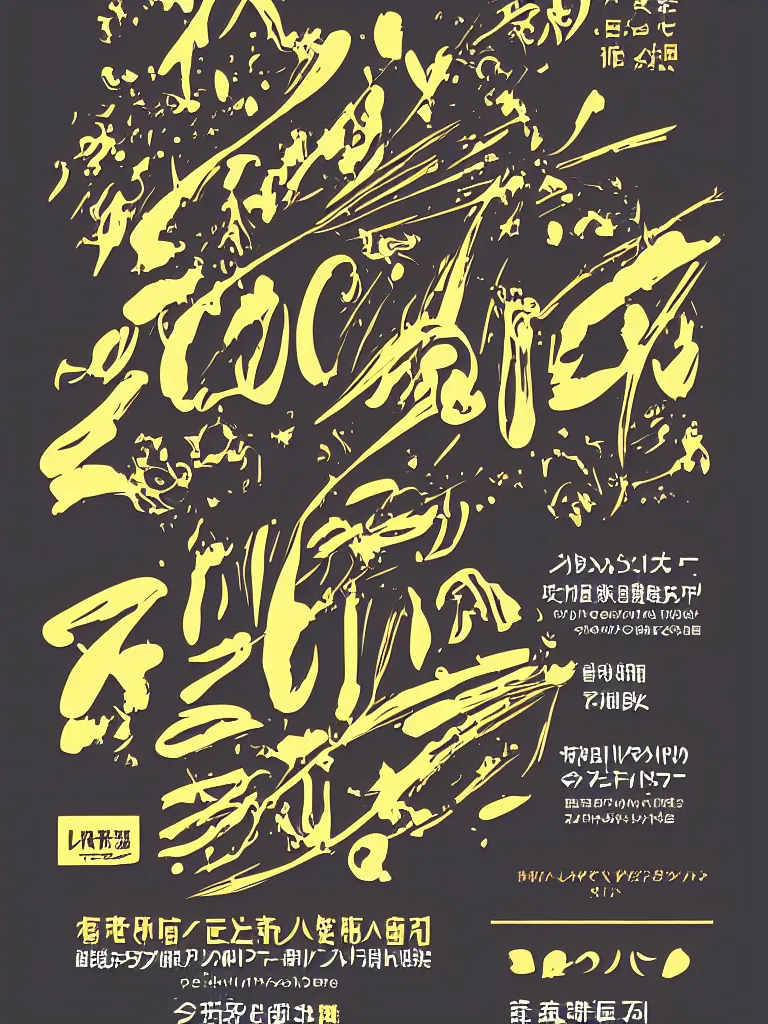 Image similar to poster advertisement for a restaurant, japanese anime graphics illustration, stylish typography