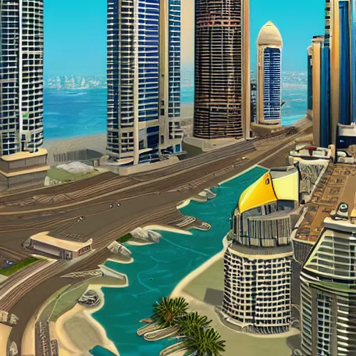 Prompt: gta : dubai by felix kelly