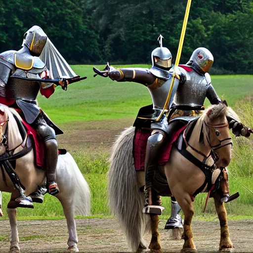 Image similar to a jousting tournament