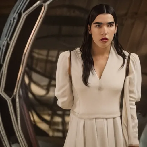 Image similar to still of dua lipa in westworld tv series