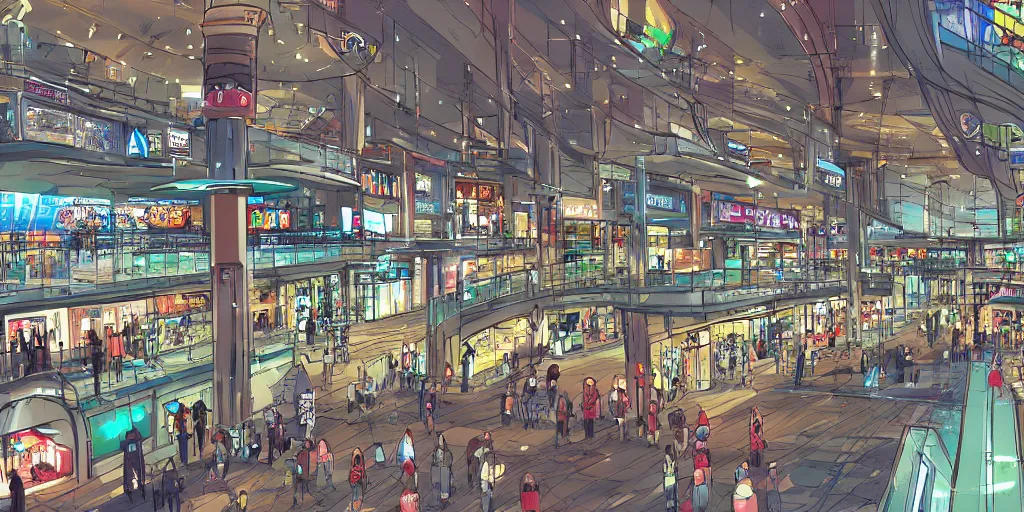 mall background award  winning anime digital art  Stable Diffusion   OpenArt