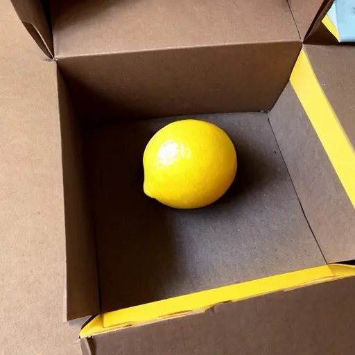 Image similar to a lemon emerging from a loot crate