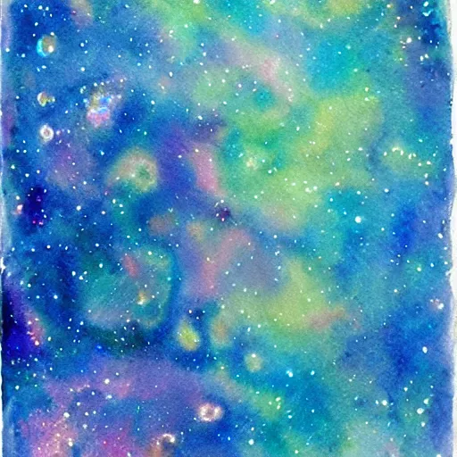 Image similar to opal galaxy, watercolour