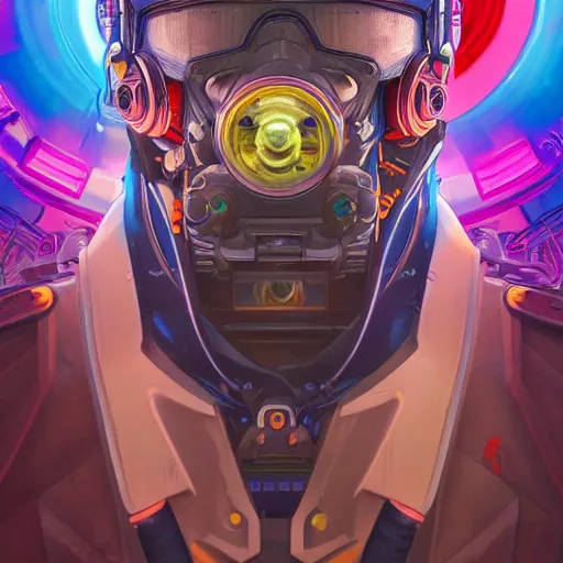 Image similar to high quality high detail portrait of a diesel punk cyber overwatch character in an alien world, tristan eaton, victo ngai, artgerm, rhads, ross draws, hyperrealism, intricate detailed, alphonse mucha, 8 k, sci - fi, pastel colors, artstation,