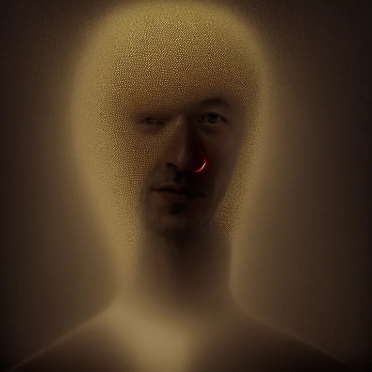 Prompt: symmetrical portrait of beautiful faceless man covered with holes by hieronymus bosch, trypophobia, lucid dream - like heavy atmosphere, baroque painting, perfect composition, detailed octane render trending on artstation, 8 k artistic photography, volumetric cinematic perfect light, chiaroscuro, masterpiece, raphael, caravaggio, beksinski, rutkowski