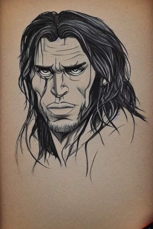 Prompt: disney's tarzan, solo portrait, ✏🖼