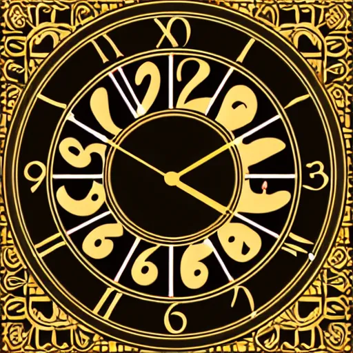 Image similar to vector drawing clock arabic numerals