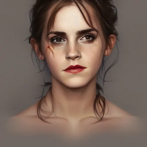 Image similar to Very funny Emma Watson looking like a monkey, colorful painting on grey scale face, powerful , magic, thunders, dramatic lighting, intricate, wild, highly detailed, digital painting, artstation, concept art, smooth, sharp focus, illustration, art by artgerm and greg rutkowski and alphonse mucha, footage