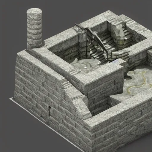 Prompt: 3d Rendered rendition of the well of eternity