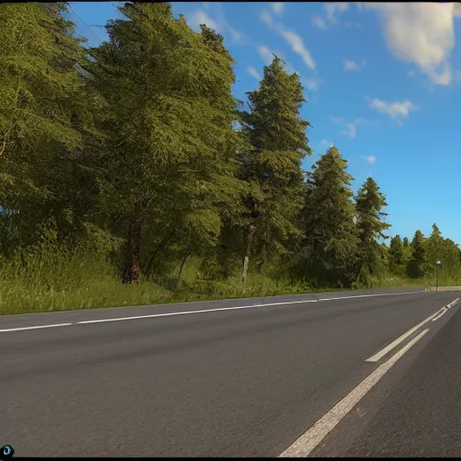 Prompt: euro truck simulator 2 8 k gameplay, ets screenshots, unreal engine, rtxon, ( ( ( field near bratislava, slovakia ) ) )